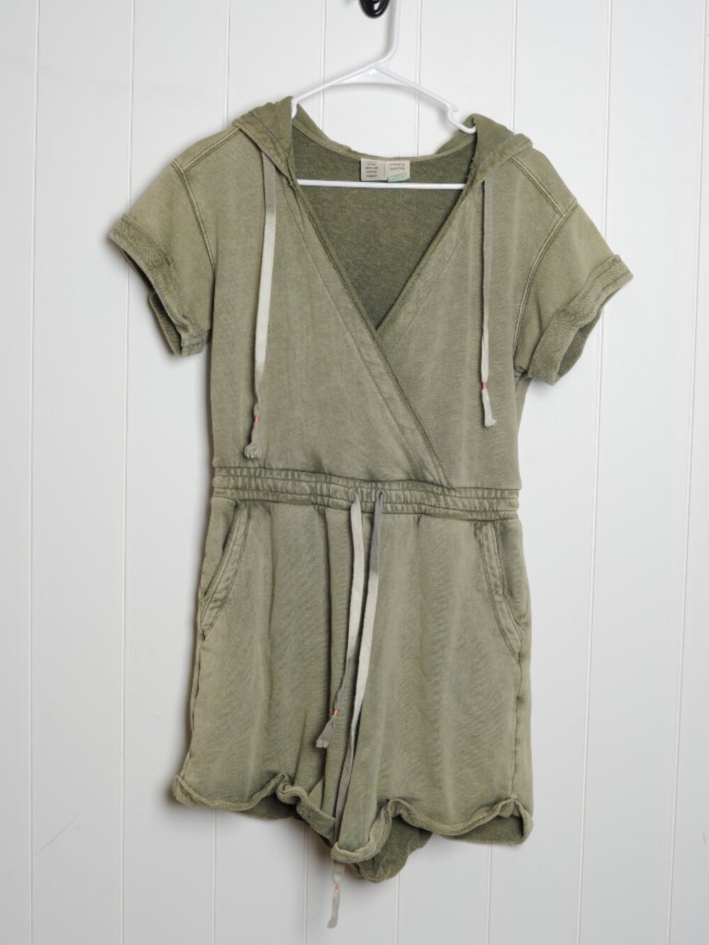 Saturday Sunday green hooded Romper by Anthropologie size S